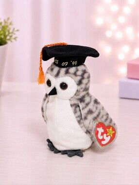 Ty Beanie Baby Wiser Graduation Owl